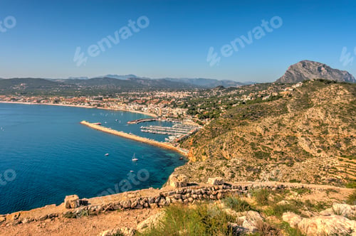 Preview: Javea, Seaside Resort Seen From Above, Spain, Hdr Image