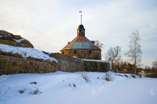 Preview: February Morning At The Walls Of Korela Fortress. Priozersk, Russia