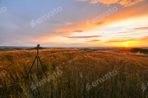 Preview: Panoramic View Of The Tuscan Countryside In The Province Of Siena In The Small Town Of Asciano