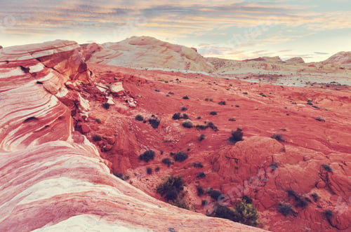 Preview: Valley Of Fire State Park, Nevada, Usa. Unusual Natural Landscapes.