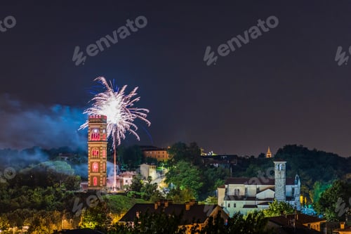 Preview: Explosion Of Colors. Fireworks. Cassacco, Friuli. Italy