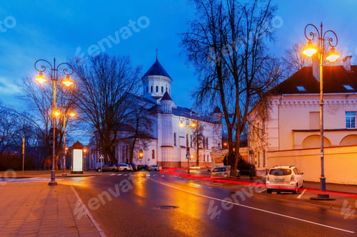 Preview: Vilnius. Cathedral Of The Theotokos On The Sunset.