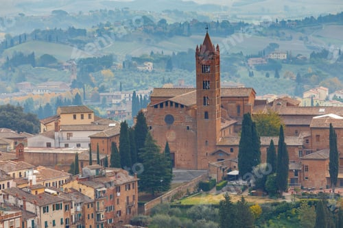 Preview: View Of The Basilica Of Santa Maria Dei Servi. Siena. Tuscany. Italy.