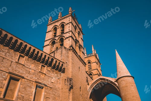 Preview: Historical Church At Montpellier With Darken Sky
