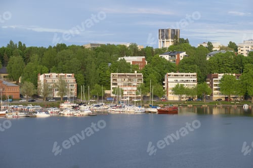 Preview: Embankment Lappeeranta Summer Evening. Finland