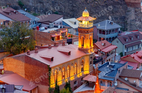 Preview: Tbilisi. Juma Mosque At Sunset.
