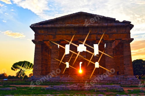 Preview: The Temple Of Neptune It Was Built In The Doric Order Around 460–450 Bc Paestum Italy