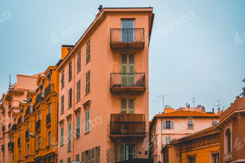 Preview: Some Mediterran Houses With Clean Sky As City Overview