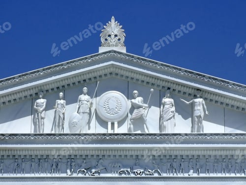 Preview: Marble Triangle Top Of The Ancient Roman Temple