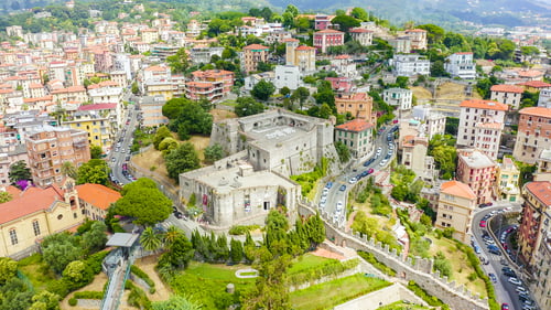 Preview: La Spezia, Italy. Castle Of San Giorgio. View From Above, Aerial View