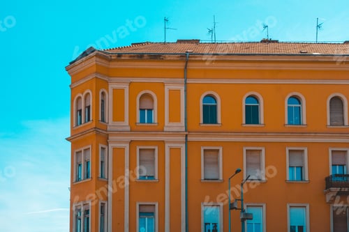 Preview: Orange Apartment Building At Budapest