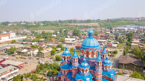 Preview: Russia, Irkutsk. Church Of The Icon Of The Mother Of God Of Kazan In Craft Sloboda. Orthodox