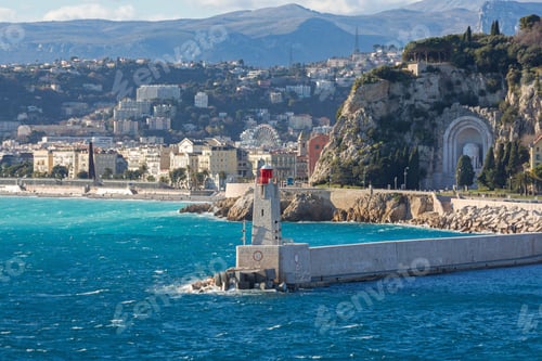 Preview: Lighthouse At Jetty Pier In Nice France