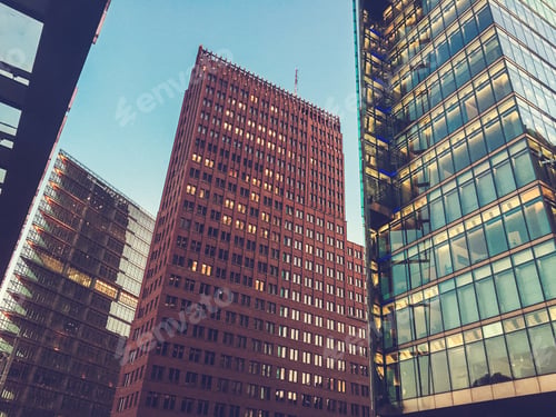 Preview: Modern Glass And Brick Skyscrapers