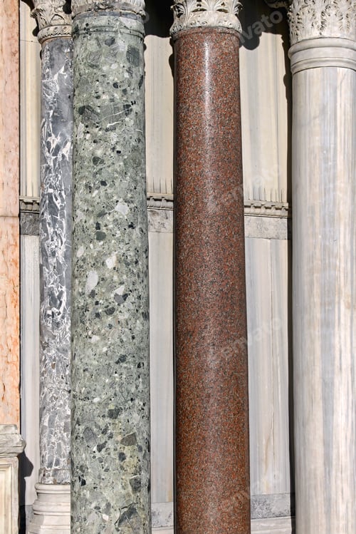 Preview: Medieval Marble Columns In Venice