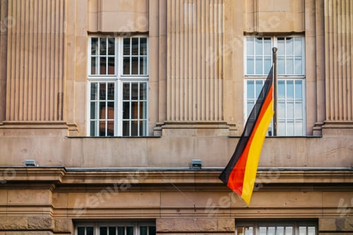 Preview: Marble Building With Germany Flag