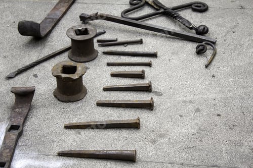 Preview: Fire In The Forge, Detail Of Work With Iron, Industry