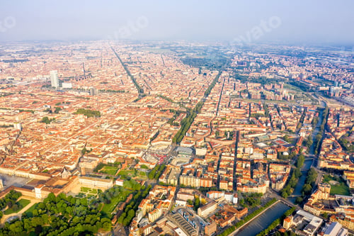 Preview: Turin, Italy. Panorama Of The City Aerial View.