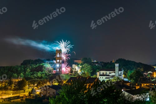 Preview: Explosion Of Colors. Fireworks. Cassacco, Friuli. Italy
