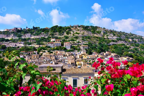 Preview: Panorama Of Modica Sicily Italy