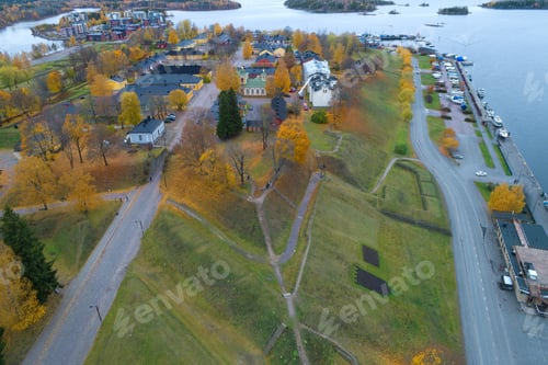 Preview: View From The Heights Of The Ancient Fortress Of Lappeenranta On An October Day (Aerial
