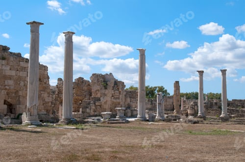 Preview: On Antique Salamis'S Ruins In The Sunny Day. Northern Cyprus