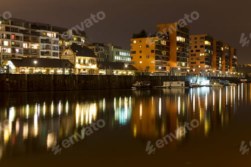 Preview: Luxury Living In Prague Marina In The Night, Holesovice, The Most Cool Prague District, Czech