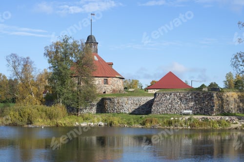 Preview: View Of The Fortress Korela October Afternoon. Priozersk, Leningrad Region