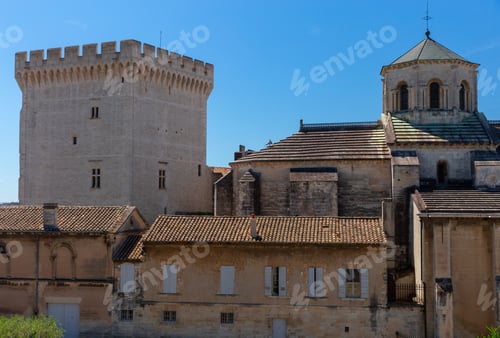 Preview: The Building Of The Famous Medieval Papal Palace On A Sunny Day. Avignon. France.