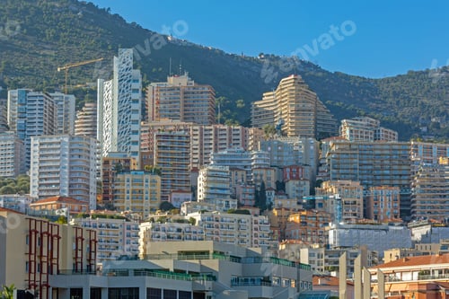 Preview: Residential Buildings In Monaco At Sunny Winter Day