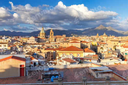 Preview: Palermo. Aerial View Of The City.