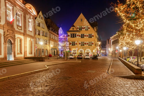 Preview: French City Colmar On Christmas Eve.