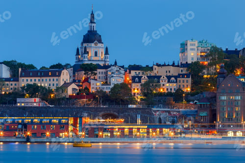 Preview: Stockholm. City Embankment At Sunset.