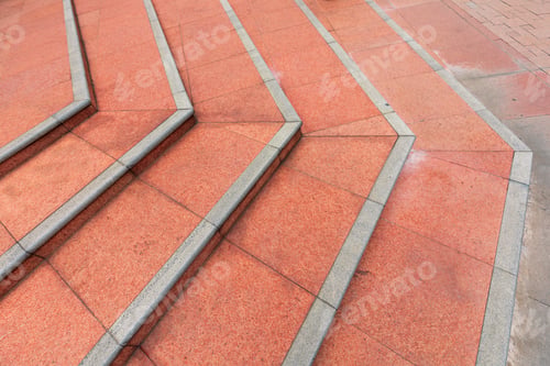 Preview: Red Steps Stairway Outdoor Architecture