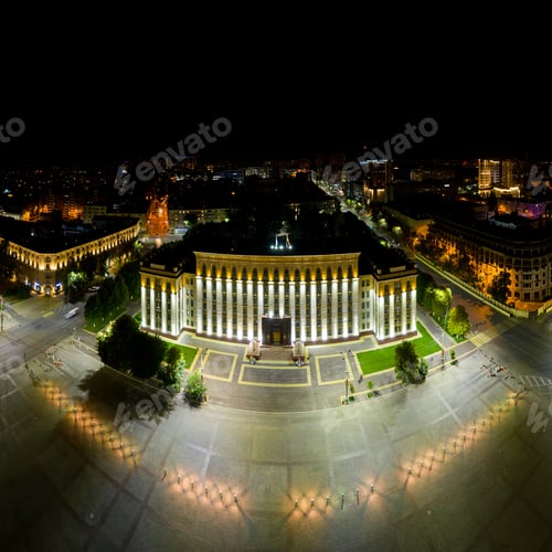 Preview: Voronezh, Russia. Lenin Square. The Building Of The Government Of The Voronezh Region. City Night