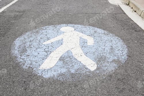 Preview: Pedestrian Signal At Urban Road, Symbol