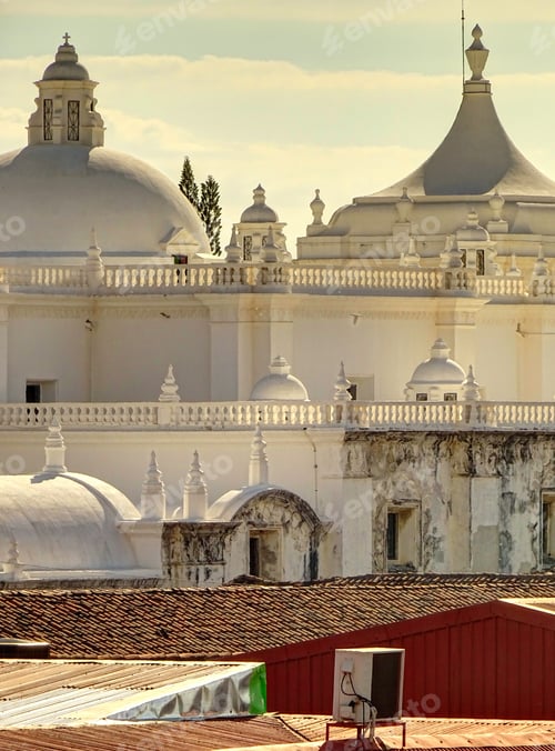 Preview: Leon, Nicaragua, Historical Center In Sunny Weather, Hdr Image