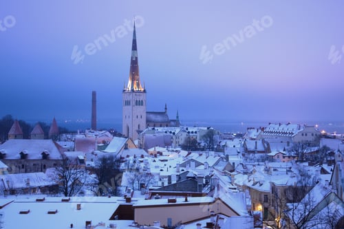 Preview: March Dull Morning In The Old Tallinn. Estonia