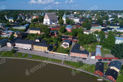 Preview: Ancient Lutheran Cathedral In A City Landscape In The Sunny July Afternoon (Aerial Photography)