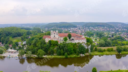 Preview: Krakow, Poland. Benedictine Abbey (Tynets) On The Vistula River. The Benedictine Monastery Was