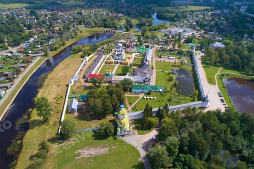Preview: View From The Heights To The Tikhvinsky Bogorodichny Uspensky Monastery On A Sunny July Afternoon