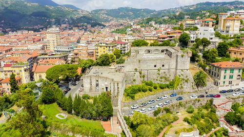 Preview: La Spezia, Italy. Castle Of San Giorgio. View From Above, Aerial View