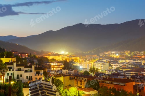 Preview: Tossa De Mar In Night Illumination.