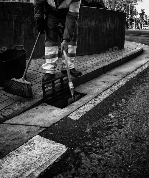Preview: Man Cleaning Streets, Sweeper Job, Occupation