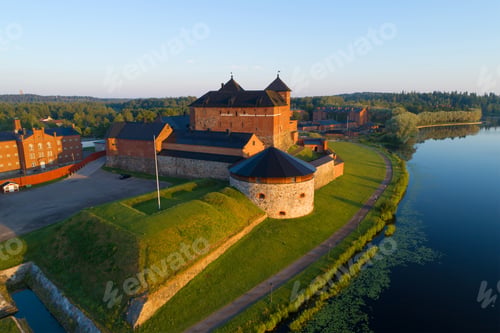 Preview: Hameenlinna Fortress On A Sunny July Morning (Aerial Survey). Finland