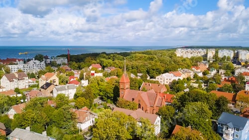 Preview: Russia, Zelenogradsk - The Transfiguration Cathedral, From Drone
