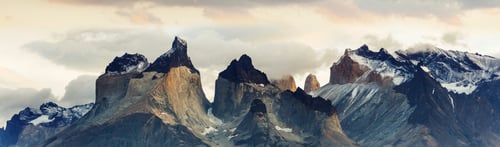 Preview: Beautiful Mountain Landscapes In Torres Del Paine National Park, Chile. World Famous Hiking Region.