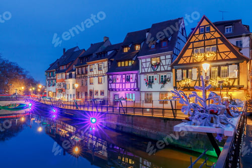 Preview: Colmar. City Canal On The Sunset..