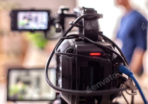 Preview: Professional Digital Video Camera In Tv Studio.