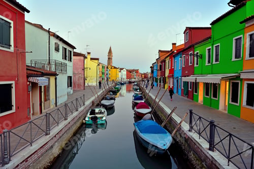 Preview: Colorful Houses In Burano, Venice, Italy